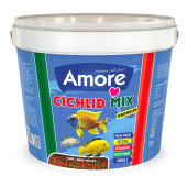 Amore Cichlid Mix 3Kg, Ahm Flat Mix 3Kg Kova, 2x250ml Kutu Karışık Balık Yemi - 2