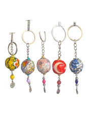 Aytan Otantik Motifli Yuvarlak Porselen Anahtarlık - 1 Adet - 1