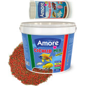 Amore Cichlid Mix 3 Kg Kova + Protein Pro Chips 250ml Kutu Akvaryum Balık Yemi - 1
