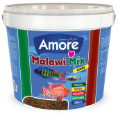 Amore Malawi Cichlid Mix Chips 3kg Kova Tanganyika Cichlid Spirulina Algae Karışık Akvaryum Balık Yemi - 1