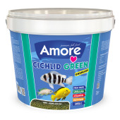 Amore Cichlid Green Granules 3 Kg Malawi Amerikan Tanganyika Ciklet Bitkisel Kova Balık Yemi - 1
