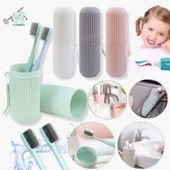 Seyahat Tipi Diş Fırçası Gözlük Makyaj Fırçası Silindir Saklama Kutusu İpli - 9