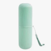 Seyahat Tipi Diş Fırçası Gözlük Makyaj Fırçası Silindir Saklama Kutusu İpli - 8