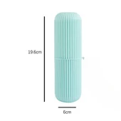 Seyahat Tipi Diş Fırçası Gözlük Makyaj Fırçası Silindir Saklama Kutusu İpli - 11