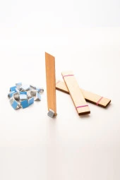 Ahşap Mum Fitili + Yapışkanlı Sehpa - 20 Adet ( 25mm x 150mm x 0,5mm ) thumbnail 1