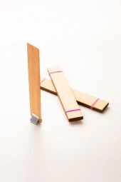 Ahşap Mum Fitili + Yapışkanlı Sehpa - 20 Adet ( 25mm x 150mm x 0,5mm ) thumbnail 3