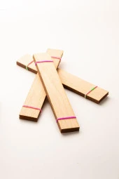 Ahşap Mum Fitili - 30 Adet ( 25mm x 150mm x 0,5mm ) thumbnail 1