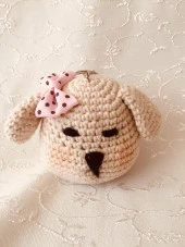 Sevimli Köpek Amigurumi Organik Anahtarlık Oyuncak - 1