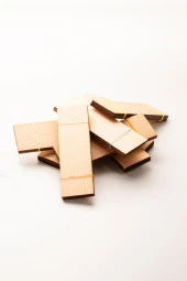 Ahşap Mum Fitili - 75 Adet ( 30mm x 100mm x 0,5mm ) thumbnail 1