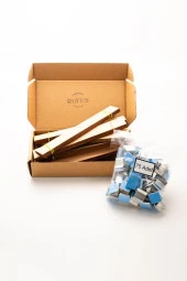 Ahşap Mum Fitili + Yapışkanlı Sehpa - 75 Adet ( 25mm x 150mm x 0,5mm ) thumbnail 4