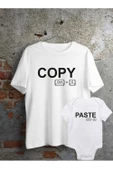 Baba Oğul Kız Copy Paste Zıbın Tshirt(Tek Ürün Fiyatıdır Kombin Yapmak için 2 Adet Sepete Ekleyiniz) - 1