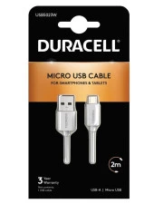 Duracell 2m USB-A to Micro USB Şarj Kablosu - Beyaz - 1