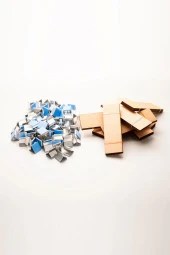 Ahşap Mum Fitili + Yapışkanlı Sehpa - 75 Adet ( 30mm x 100mm x 0,5mm ) thumbnail 2