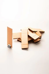 Ahşap Mum Fitili + Yapışkanlı Sehpa - 75 Adet ( 30mm x 100mm x 0,5mm ) thumbnail 3