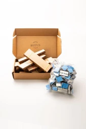 Ahşap Mum Fitili + Yapışkanlı Sehpa - 100 Adet ( 30mm x 100mm x 0,5mm ) thumbnail 4