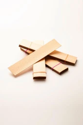 Ahşap Mum Fitili - 30 Adet ( 30mm x 150mm x 0,5mm ) thumbnail 2