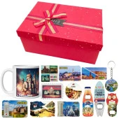 Sırbistan Hediye Kutusu 10 Parça Kupa Magnet Anahtarlık Kutu thumbnail 1