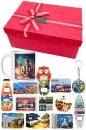 Sırbistan Hediye Kutusu 10 Parça Kupa Magnet Anahtarlık Kutu thumbnail 5