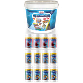 Lotus Protect Mix 2.4Kg Pro Chips 48-Protein Pre biyotik Kova Balık Yemi,Betta-Goldy-Tropical- 4x125ml - 1