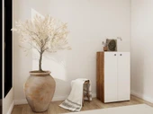 2 Kapaklı Çok Amaçlı Amalfi Beyaz Dolap - 1045 - 2