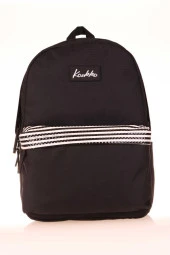 Kaukko Basic Colors Okul Sırt Çantası Siyah Stripe K1627 thumbnail 1
