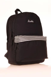 Kaukko Basic Colors Okul Sırt Çantası Siyah Stripe K1627 thumbnail 4