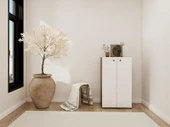 2 Kapaklı Çok Amaçlı Amalfi Beyaz Dolap - 1045 - 1