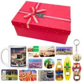 Suudi Arabistan Hediye Kutusu 10 Parça Kupa Magnet Anahtarlık Kutu thumbnail 1