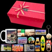 Suudi Arabistan Hediye Kutusu 10 Parça Kupa Magnet Anahtarlık Kutu thumbnail 2