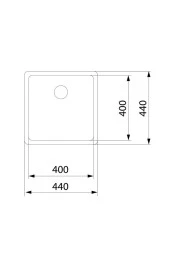 - BE LINEA PURECLEAN 40.40 - Tezgahaltı Eviye - Paslanmaz Çelik - 40 cm - 115000064 - 4