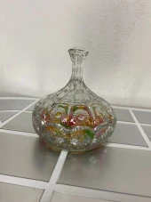 Bohemia Kapaklı Cam Şekerlik Lokumluk İkramlık Drajelik 230 Ml - 2