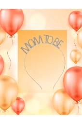 Anneyim Mom To be Metal Kristal Taşlı Taç - 1