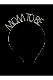 Anneyim Mom To be Metal Kristal Taşlı Taç - 2