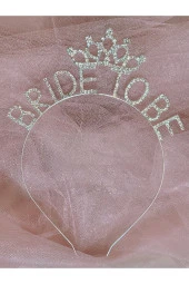 Bride To Be Metal Kristal Taşlı Taç Bekarlığa Veda Nedime Tacı - 3