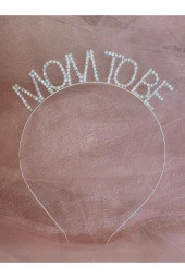 Anneyim Mom To be Metal Kristal Taşlı Taç - 3