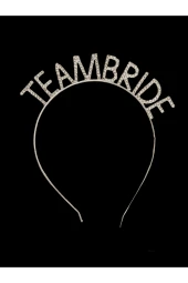 Team Bride Yazılı Metal Kristal Taşlı Taç Bekarlığa Veda Nedime Tacı - 2