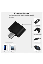 LENOVO Z5 PRO için Usb Type-c Dönüştürücü Otg Çevirici Adaptör thumbnail 3