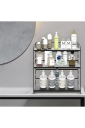 Ayarlanabilir Raflı 40cm Baharatlık, Organizer, Düzenleyizi Tezgahüstü Banyo, Mutfak, Ofis Model-1 Siyah - 1