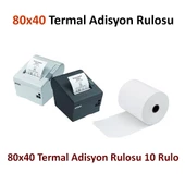 Termal Yazar Kasa Pos Rulo 80 mm x 40 mt 10'lu - 1