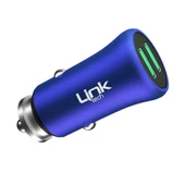 LinkTech M580 12W 2.4A Metal Araç İçi Şarj Aleti Adaptör (Başlık) - 3