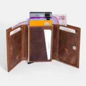 Lederax Vintage Crazy Deri Mekanizmalı Kartlık Cüzdan LD490 thumbnail 6