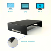 Monitör Standı - Laptop Standı - Monitör Yükseltici - Metal -Mat Siyah - 2