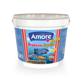 Amore Protein Garlic Malawi Ciklet 2.4Kg Pro Chips Sarımsaklı Kova Balık Yemi,Betta-Goldy-4x125ml - 2