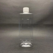 400 cc Silindir Kısa Şeffaf Pet Şişe , Beyaz Kapaklı Pet Şişe 400 Ml  x 3 Adet thumbnail 1