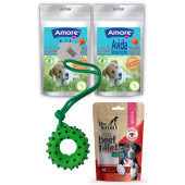 Avida Dog Lamb 2 paket 12li Kuzu Etli Sticks, Beef Fillets 80gr, Kirpi Turuncu Köpek Oyuncağı - 1