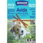 Avida Dog Lamb 2 paket 12li Kuzu Etli Sticks, Beef Fillets 80gr, Kirpi Turuncu Köpek Oyuncağı - 2