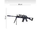 Kutulu Lazerli Tüfek 82 Cm  5 paket boncuk hediyeli - 3