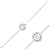 925 Ayar Gümüş Kar Tanesi Bileklik thumbnail 1