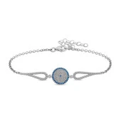 925 Ayar Gümüş Nazar Bileklik thumbnail 1