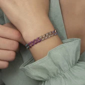 925 Ayar Gümüş Renkli Taşlı Gurmet Bileklik thumbnail 3